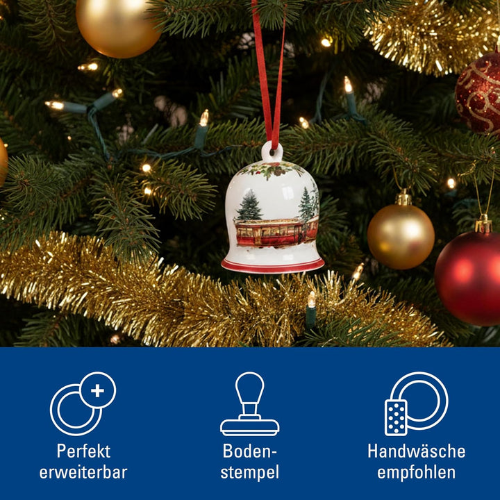 Villeroy & Boch - Annual Christmas Edition Jahres-Glocke 2025 Bunt, Glocke Weihnachten, Baumschmuck,