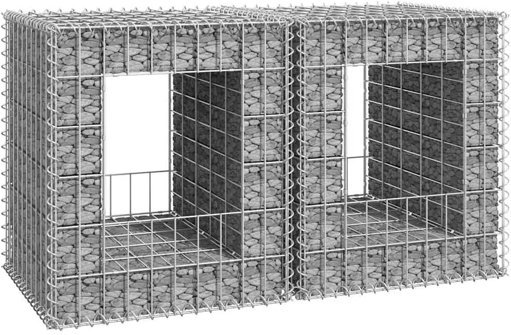 vidaXL 2X Gabionensäule Gabionen Gabione Säule Säulen Steingabionen Steinkorb Drahtkorb Gabionenkorb