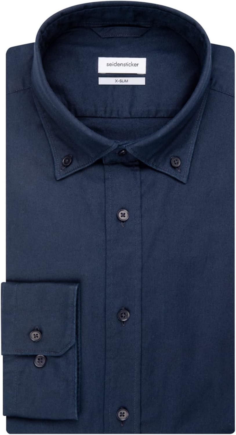 Seidensticker Herren Business Hemd - Bügelfreies Hemd mit sehr schmalem Schnitt - X-Slim Fit - Langa
