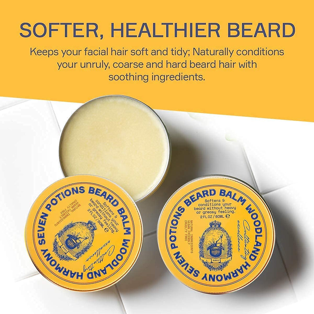 Seven Potions Bartbalsam für Männer — Bart Conditioner und Softener zum vitalisieren von Haut, Haar