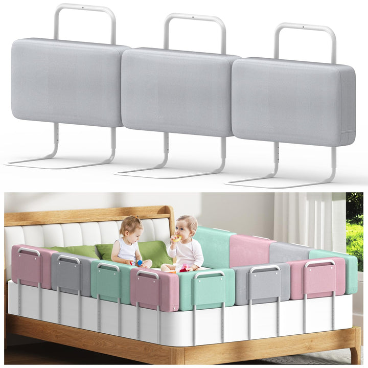 Kidsgigglz Bettgitter 50cm，Bettschutzgitter für Kinder，Rausfallschutz Bett，Baby Bettschutzgitter，Höh