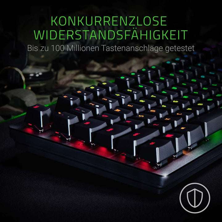 Razer Huntsman (Purple Switch) - Gaming Tastatur mit opto-mechanischen Schaltern (Tastenstabilisator