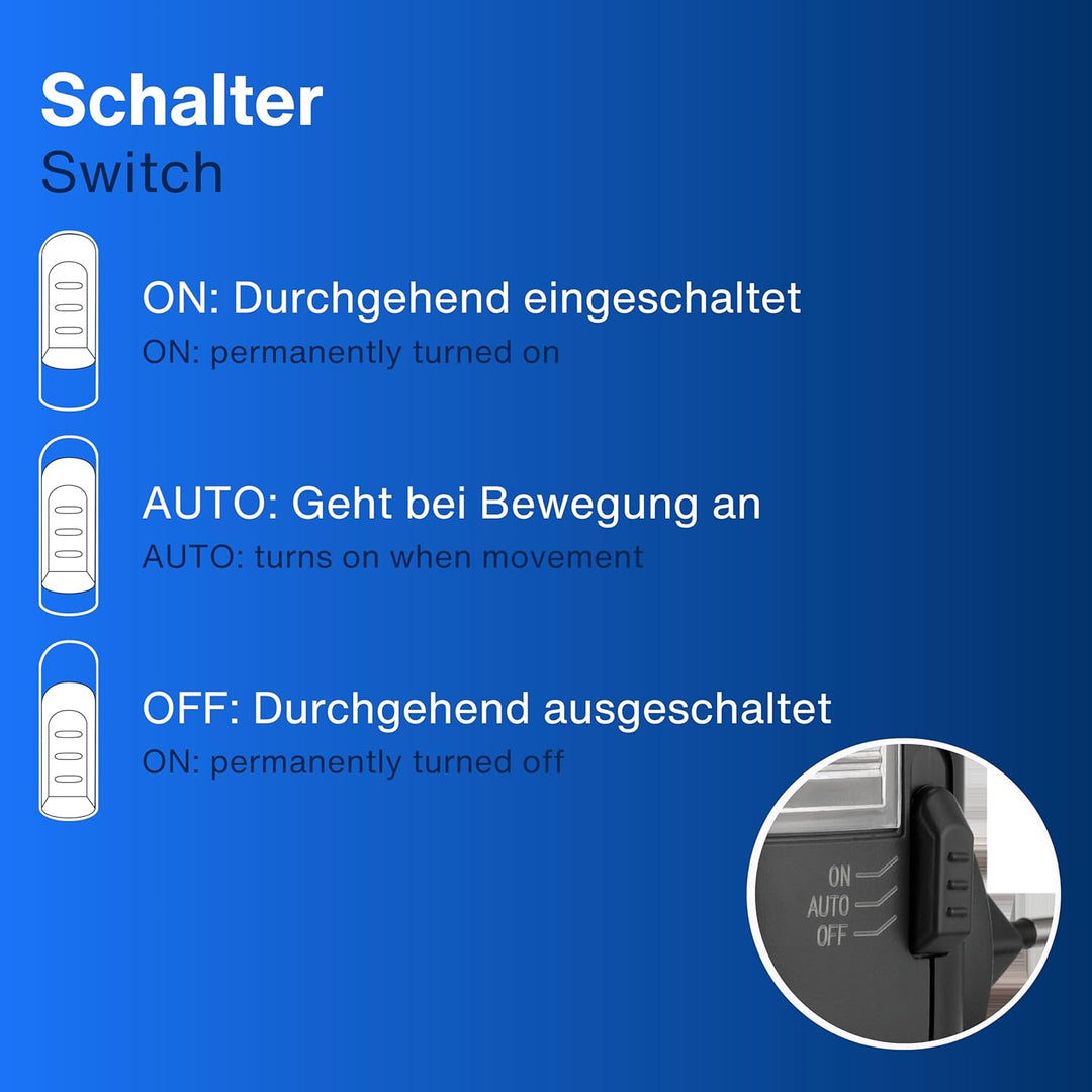 REV Nachtlicht - Steckdosenlampe mit Bewegungsmelder, Erfassungsbereich 110° bis zu 5m, LED Nachtlic
