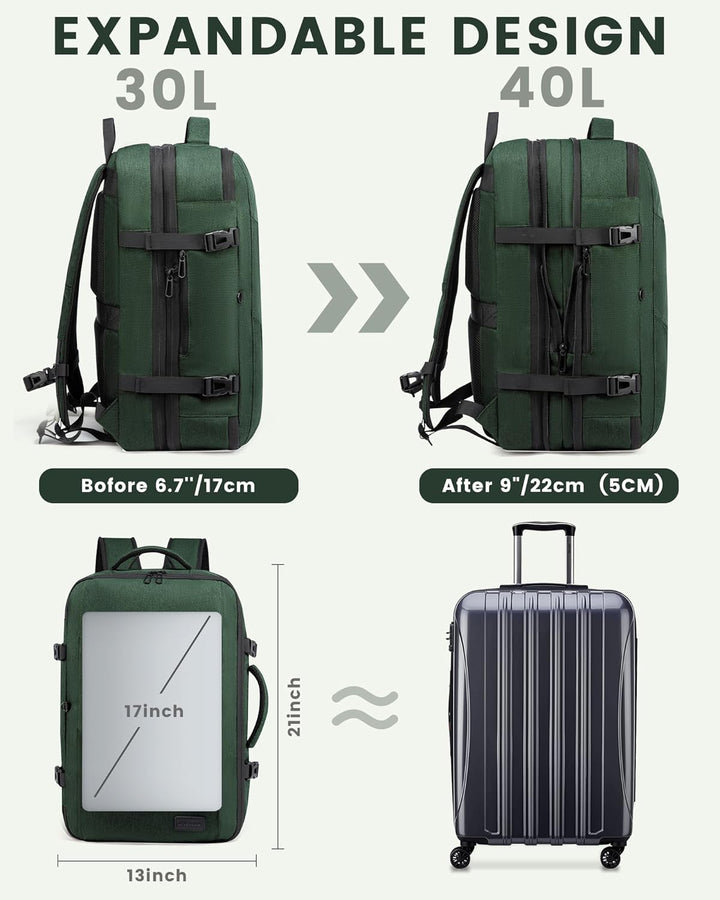 LOVEVOOK Reiserucksack Handgepäck Flugzeug, Rucksack Handgepäck Flugzeug, Business Rucksack Herren D