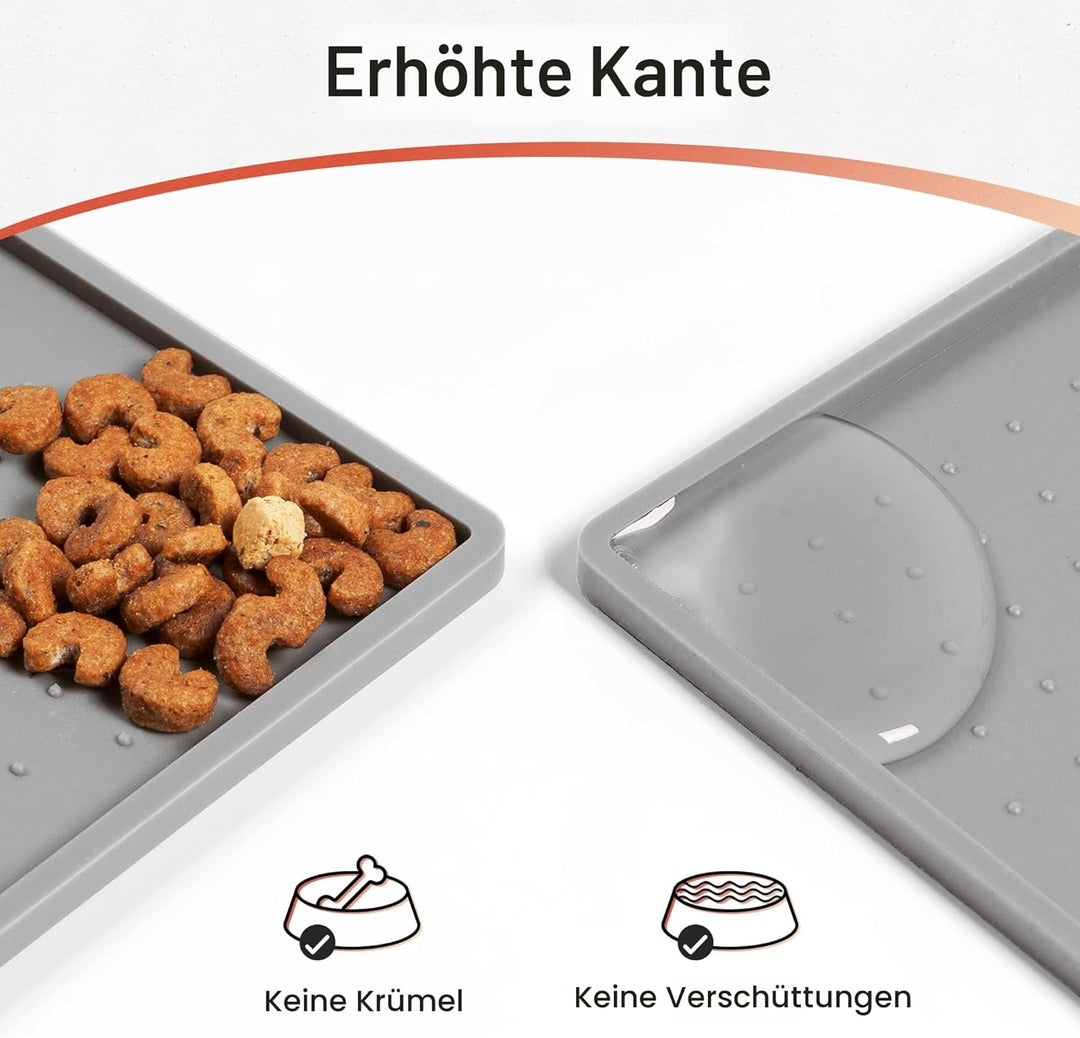 Conlun Hunde und Katzen Futtermatte 60x40 cm, rutschfeste Silikonmatte | Wasserdichte Haustier Futte