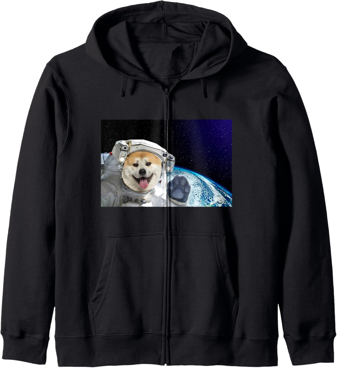 Dog in Space Akita Kapuzenjacke