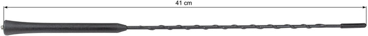 tomzz Audio 1000-042 KFZ Auto Dachantenne 16V-Look AM/FM mit 450cm Kabel Verstärker DIN-Stecker Anti