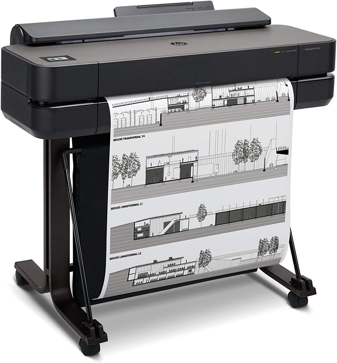HP DesignJet T650 Grossformatdrucker, 24 Zoll, bis zu A1, mobiles Drucken, Wi-Fi, Gigabit Ethernet,