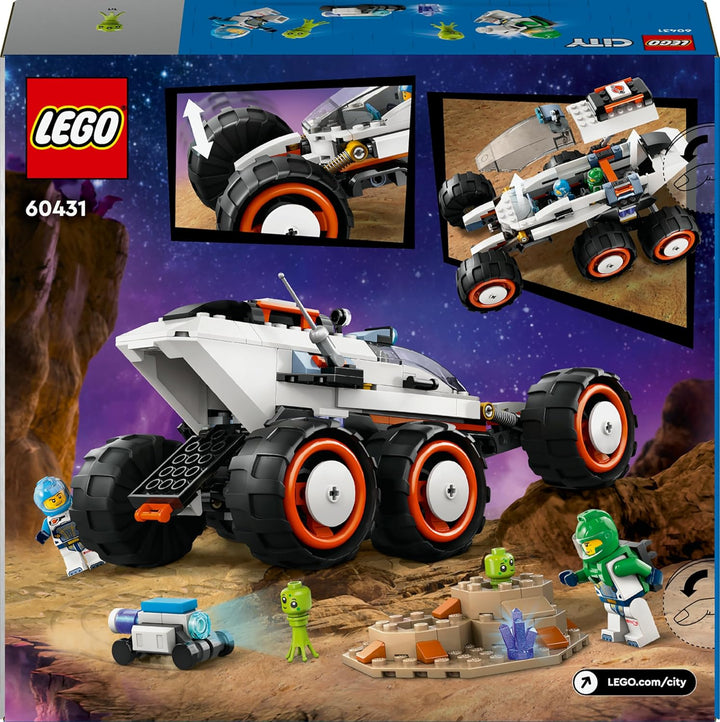 LEGO City Weltraum-Rover mit Ausserirdischen, Auto-Set mit Roboter- und Alien-Spielzeug-Figuren, Geb