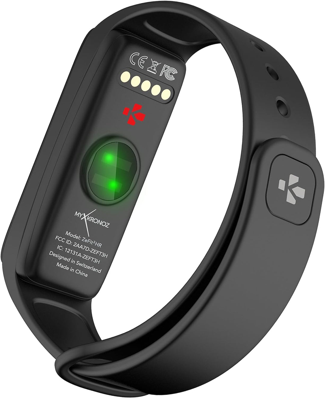 MyKronoz KRZEFIT3HR-BLACK/BLACK Activity Tracker, Black/Black, UNIVERSAL, Black/Black