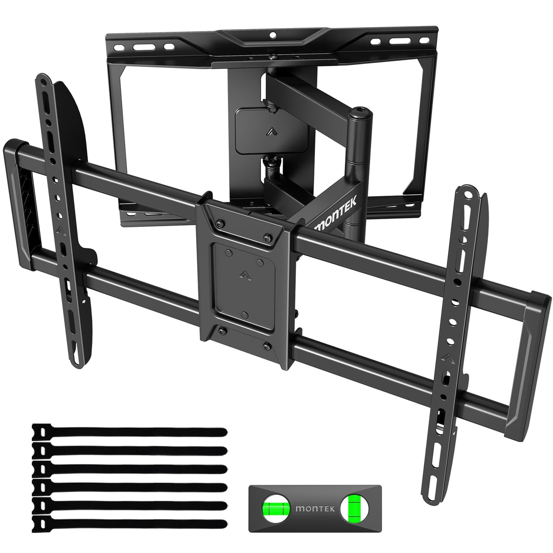 monTEK Full Motion TV Wandhalterung für 37–84 Zoll Fernseher bis 50kg, Wandhalterung Fernseher mit s