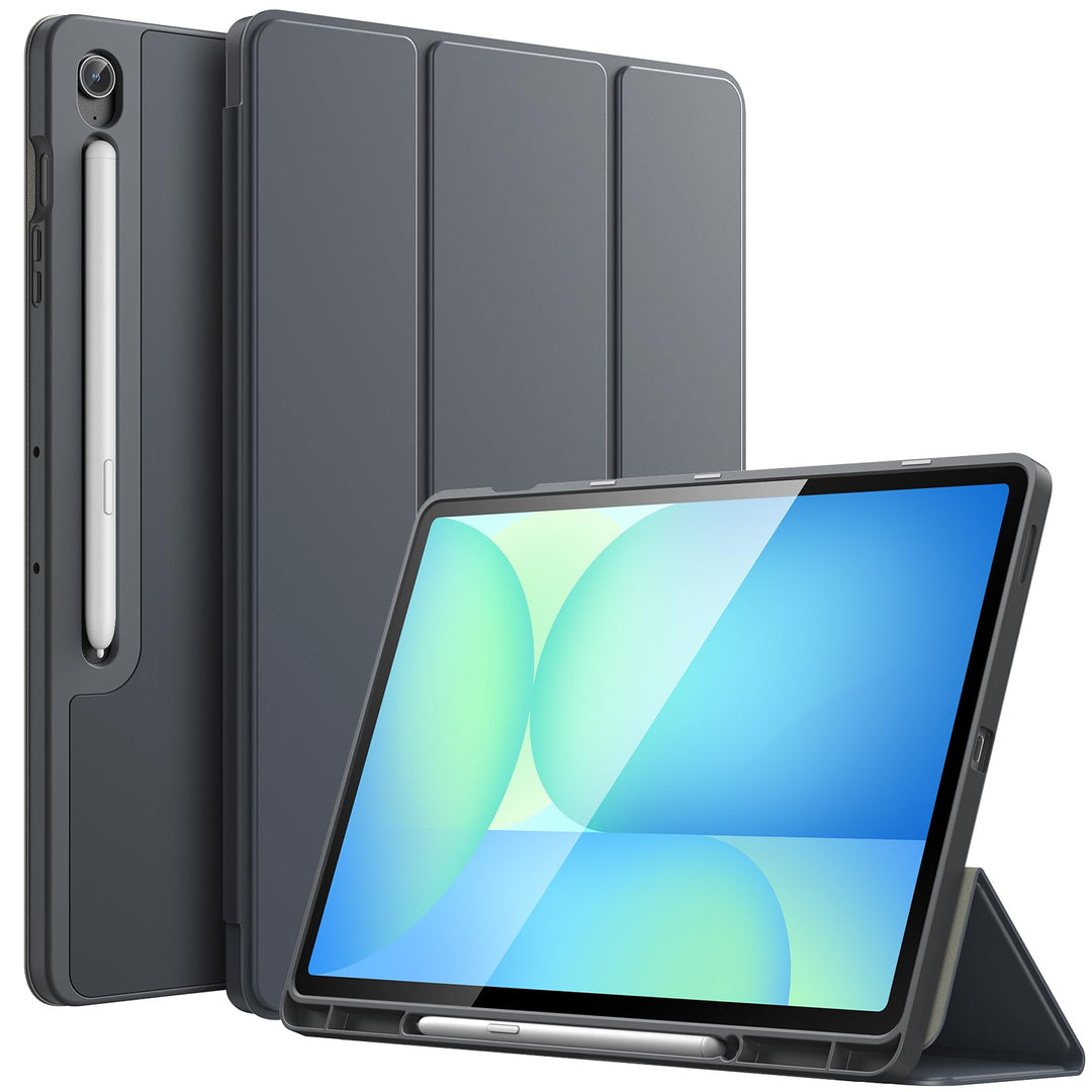 JETech Hülle für Samsung Galaxy Tab S10 FE Plus/S10 FE+ 13,1 Zoll mit S Pen Halter, Weiche TPU Tri-F