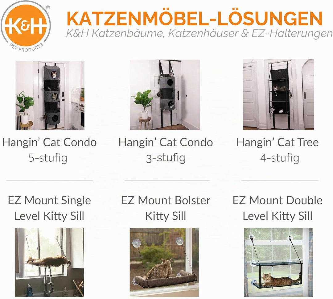 K&amp;H 779091 EZ Easy Window Mount Kitty Sill, am Fenster zu befestigendes Katzenbett mit Einer Ebene E
