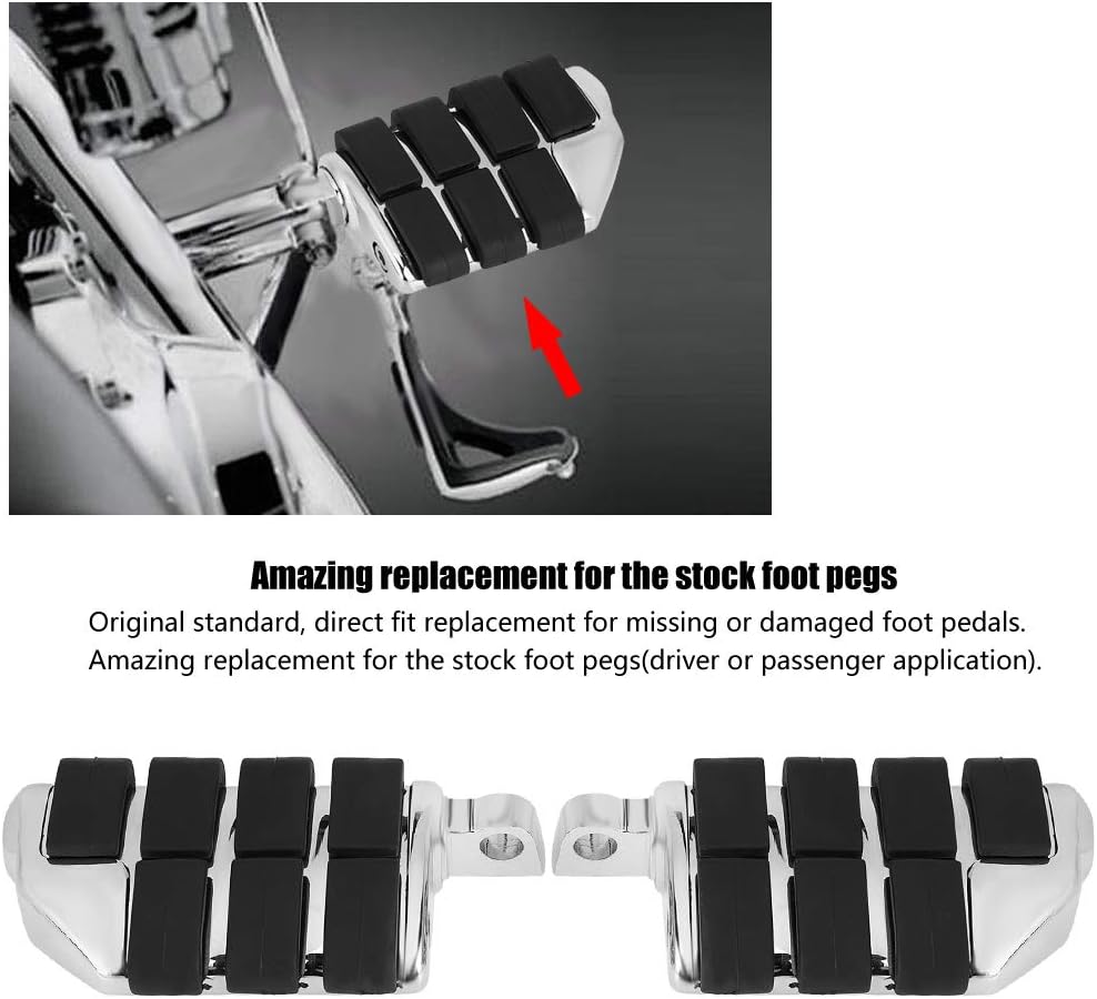 Highway Pegs Aluminium Chrom Fussrasten Fussrasten Trittbretter Refit Fusspedale Gummi Lion Paw Fuss