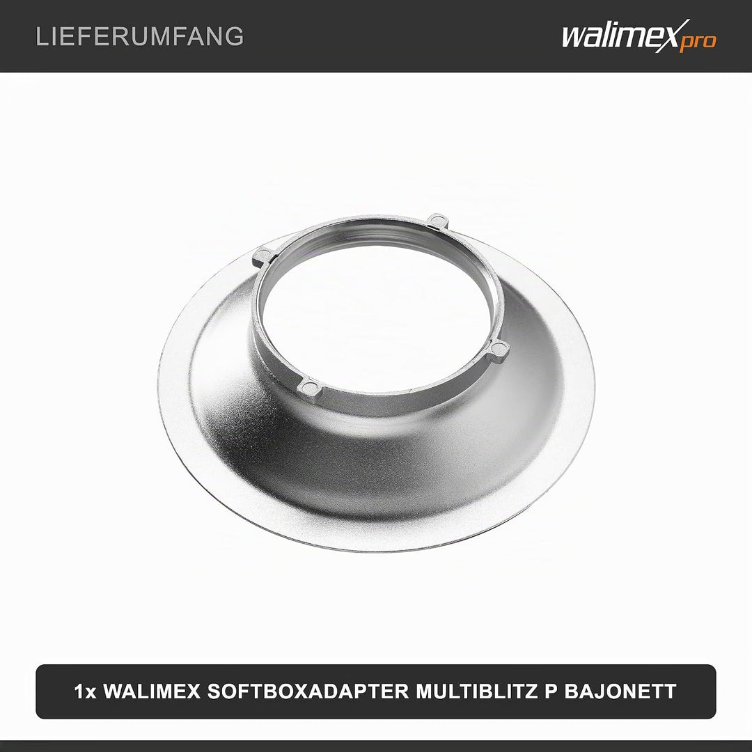 Walimex Softboxadapter für Multiblitz P-Bajonett, Multiblitz P-Bajonett