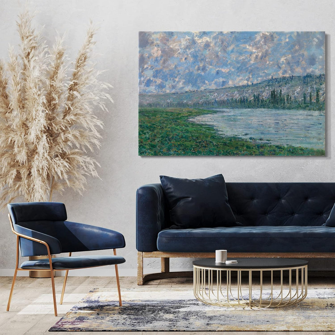 Printed Paintings Leinwand (80x60cm): Claude Monet - Die Seine bei Vétheuil 80x60 cm, 80x60 cm
