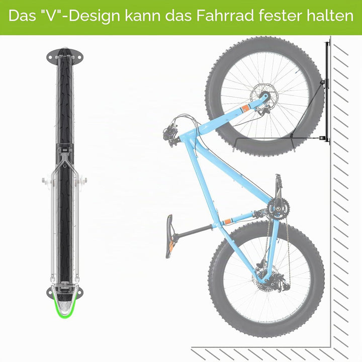 Fahrradständer – Fahrrad Wandhalterung ohne Schweres Heben für Rennräder, Hybridräder, Trägt 35 kg,