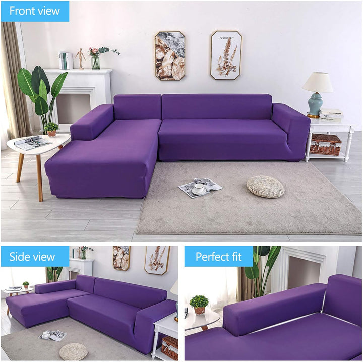 PETCUTE Sofabezüge Stretch Sofaschutz elastisch L-Form Sofa bezug ecksofa Sofabezug Sofaüberwürfe fü
