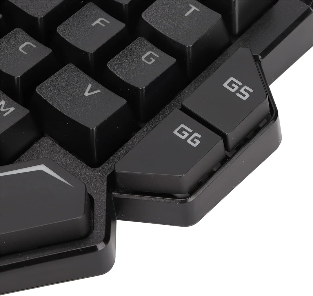 ciciglow Einhand-Gaming-Tastatur, K50 Wired RGB Backlit Mechanical Half Keyboard 35 Keys Portable Ga