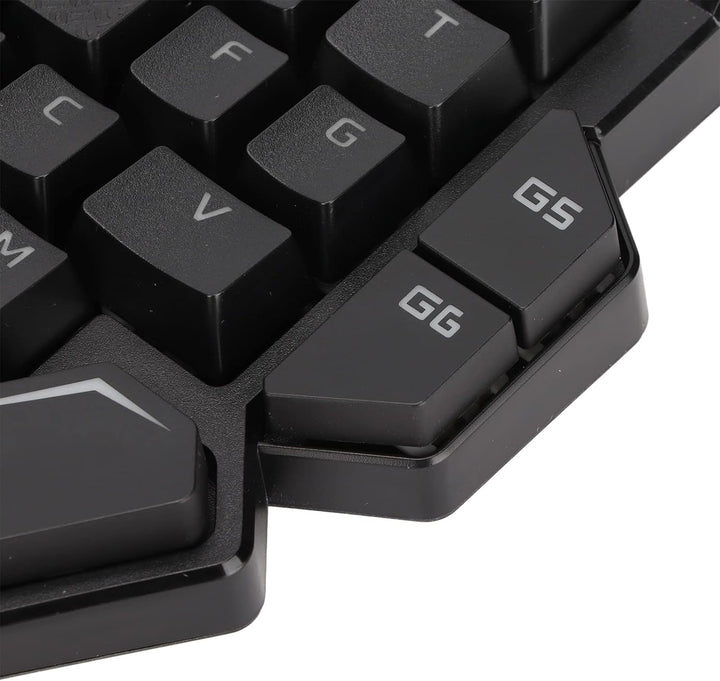 ciciglow Einhand-Gaming-Tastatur, K50 Wired RGB Backlit Mechanical Half Keyboard 35 Keys Portable Ga