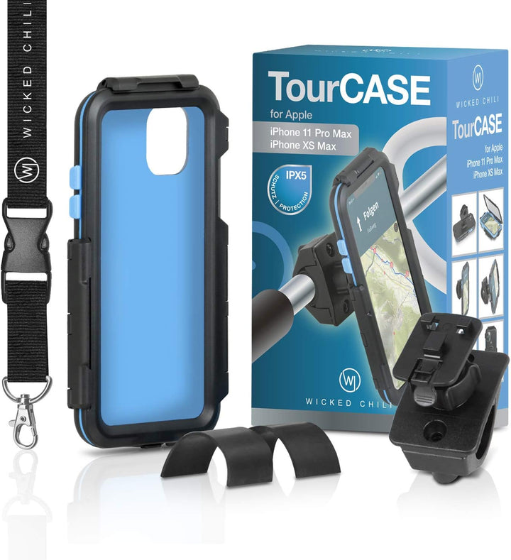 Wicked Chili Tour Case kompatibel mit iPhone 11 Pro MAX iPX5 Schutzhülle + Motorrad Bike MTB Handy F