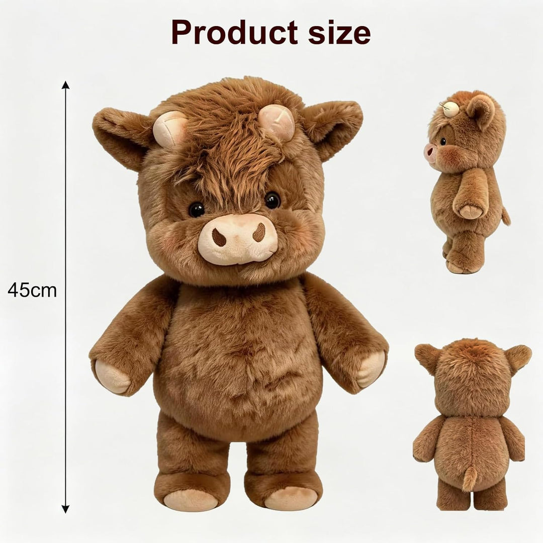 Running Cow Plush 45cm, Kuh Kuscheltier, Laufendes Kalb Plüschtier, Wildschwein Stofftier, Cartoon S