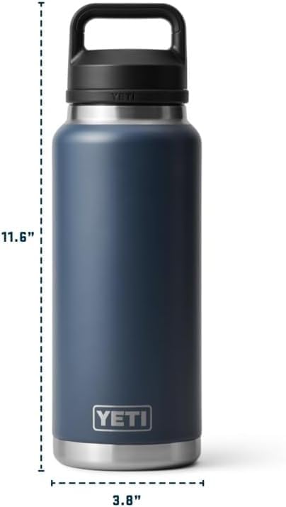 YETI Rambler Flasche Mit Chug-Verschluss, Black, 36 oz (1 l), Black