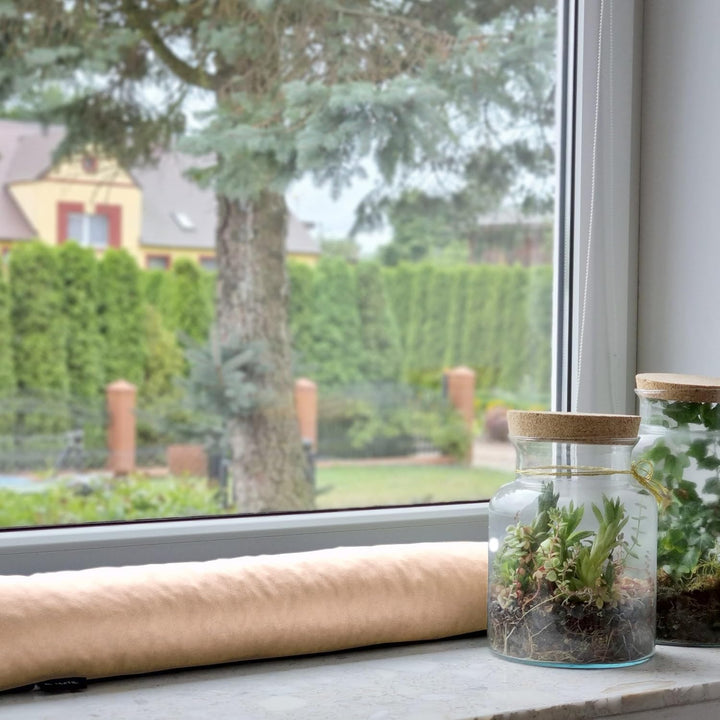 4L Textil Zugluftstopper Durchzugstopper Windstopper für Türen und Fenster Luftzugstopper für Tür Tü