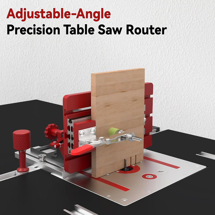 Verstellbarer Winkel-Präzisions-Tischsägen-Router-Tischlerei-Schlitten Zuschneide-Schlitten, Router-