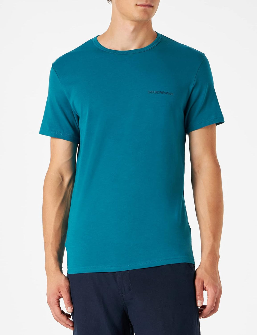 Emporio Armani Herren Shirt (2er Pack) S Marine/Topaz, S Marine/Topaz