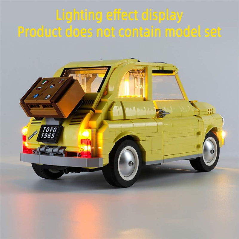 GEAMENT LED-Licht-Set für Creator Expert FIAT 500 (10271) Modellauto, Kompatibel mit Lego 77942 Baus