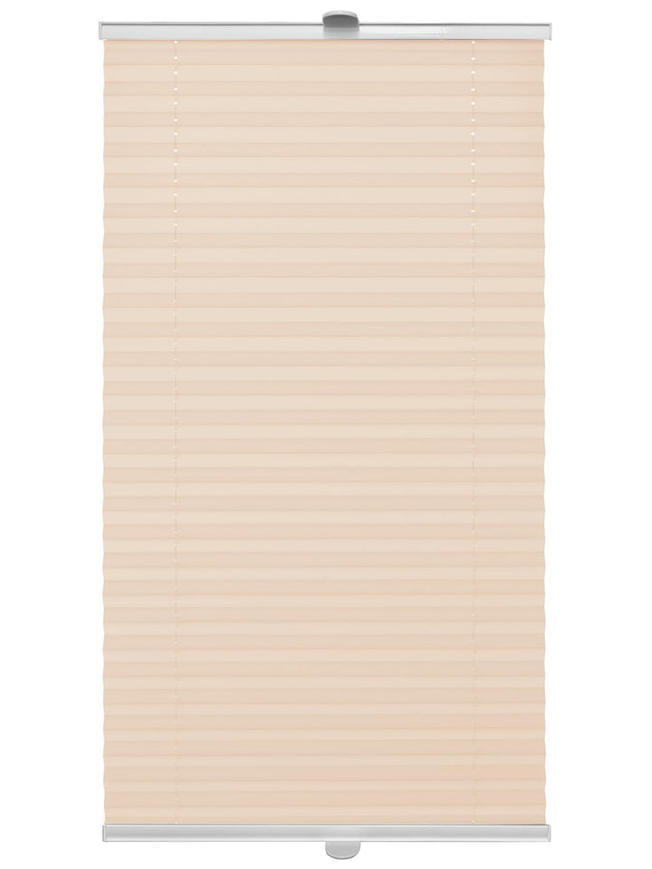 DomDeco Plissee 55x120cm Vanille mit weiss lackierten Alu-Profilen, KlemmFix-Halterung zur Montage o