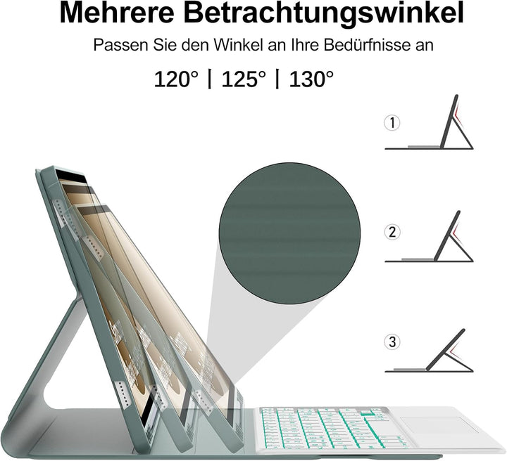 Tastatur für Samsung Galaxy Tab A9 Plus 11" con Touchpad, Hülle mit Tastatur für Samsung Tab a9+ 202