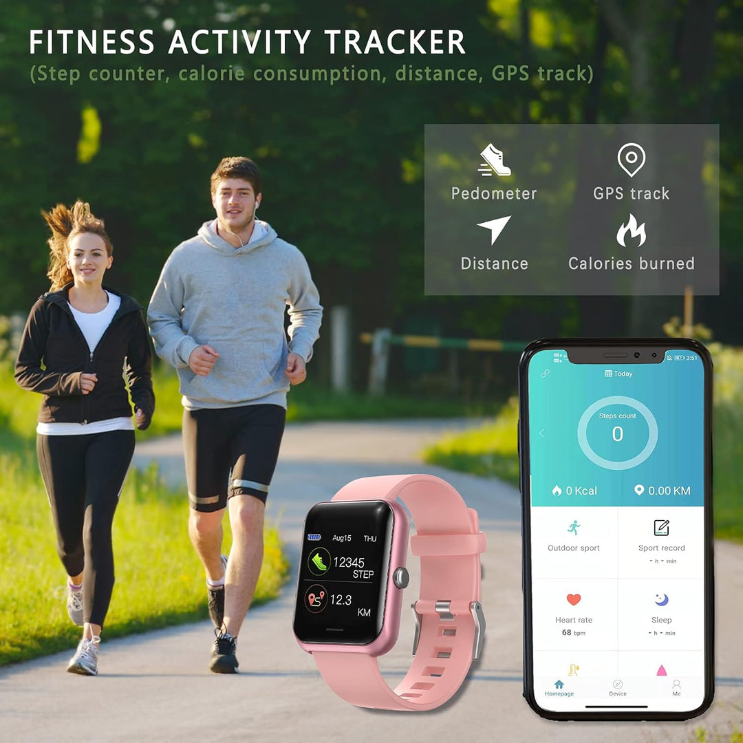 SUPBRO Smartwatch Fitness Armband Tracker 1,3" Herzfrequenzmessungen Schlafüberwachung Smartphone-Be