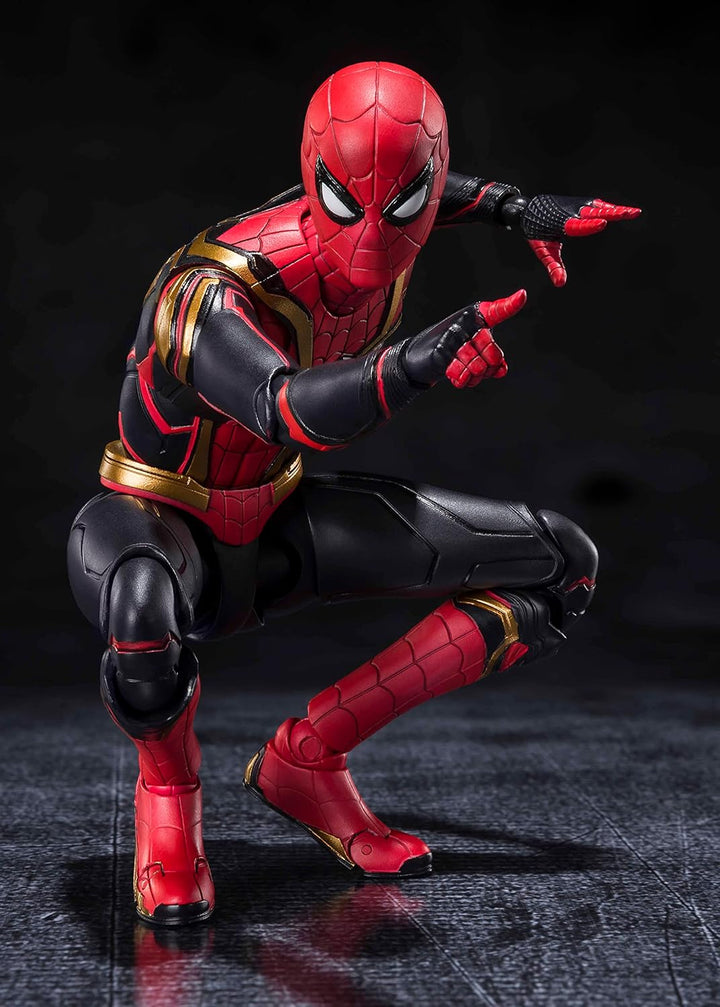 TAMASHII NATIONS Bandai Spider-Man: No Way Home Figur S.H. Figuarts Spider-Man (Integrated Suit) Fin