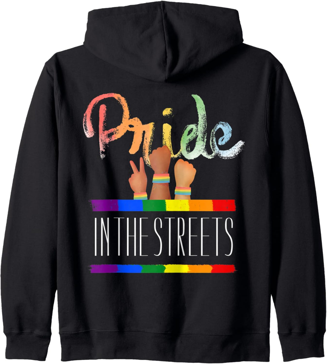 Stolz auf den Strassen Regenbogen LGBT Kapuzenjacke