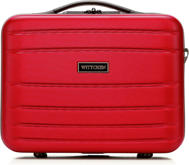 WITTCHEN Kosmetikkoffer Reisekoffer aus ABS Rot 56-3A-654-35 Rot Kosmetikkoffer, Rot Kosmetikkoffer