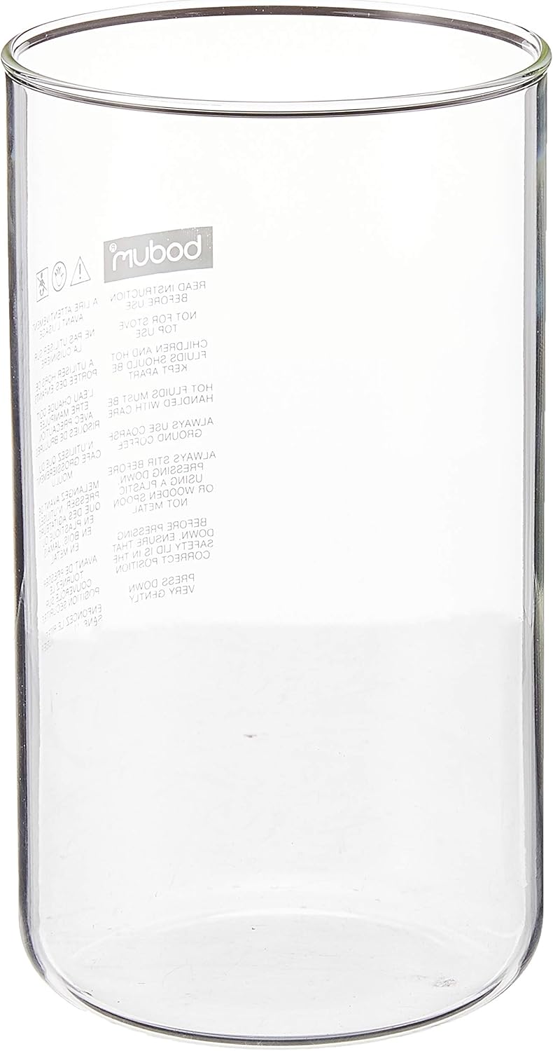 Bodum 01-10945-10 Kaffeepresse Ersatzbecher ohne Ausgiesser, Borosilikatglas - 8 Tassen (1 L), trans