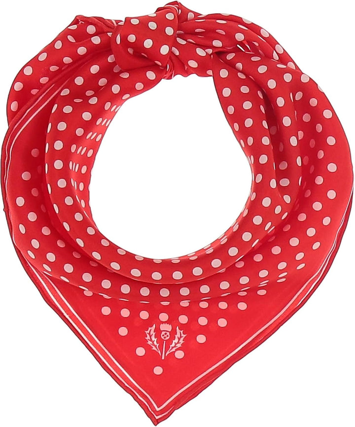 FRAAS Halstuch Damen gepunktet - 51 x 51 cm Grösse - Nickituch Seide - Seidentuch für Damen mit Polk