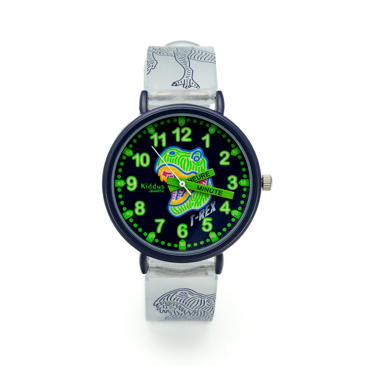 Kiddus Lern Armbanduhr für Kinder, Jungen und Mädchen. Analoge Armbanduhr mit Zeitlernübungen, japan