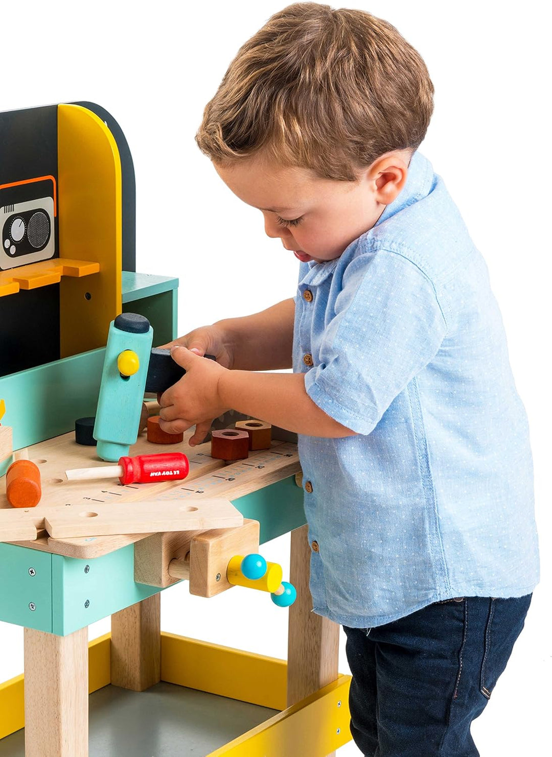 Le Toy Van Holzwerkzeug-Set mit Schraubendreher und Handbohrmaschine