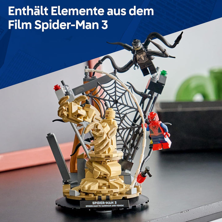 LEGO | Marvel Grosser Showdown: Spider-Man vs. Sandman - Spiderman Spielzeug mit 3 Minifiguren - Spi