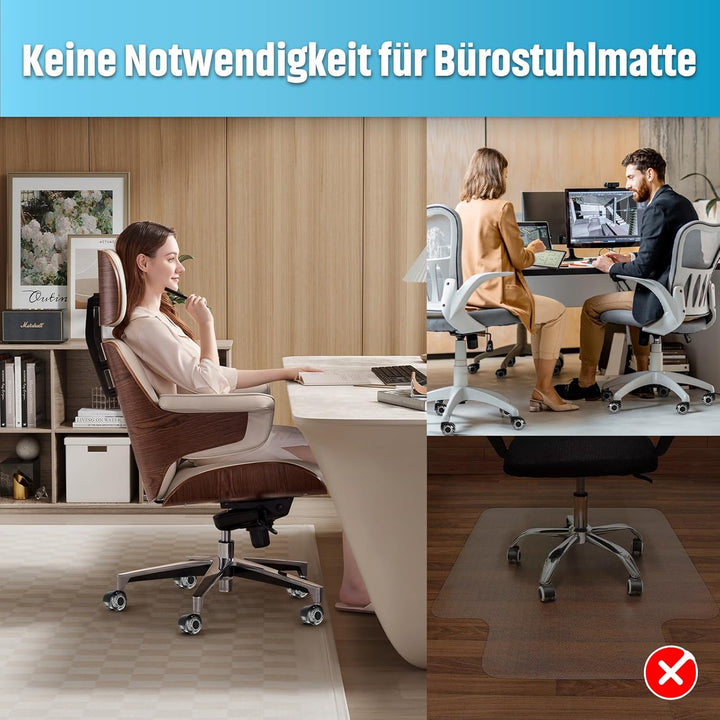 Sytopia Bürostuhl Rollen, 5er Set Rollen für Bürostühle, 11x22mm Hartbodenrollen für Bürostuhl Stuhl