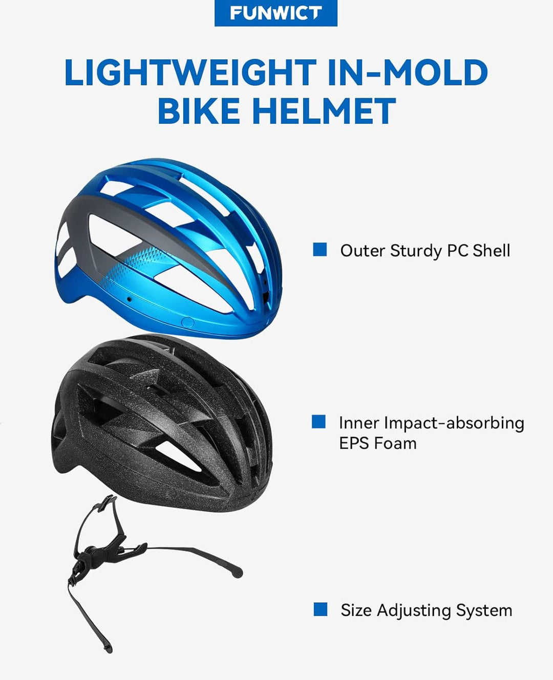 FUNWICT Fahrradhelm mit Visier für Herren Damen, Leichte Fahrradhelm mit Magnetischem Brille und USB