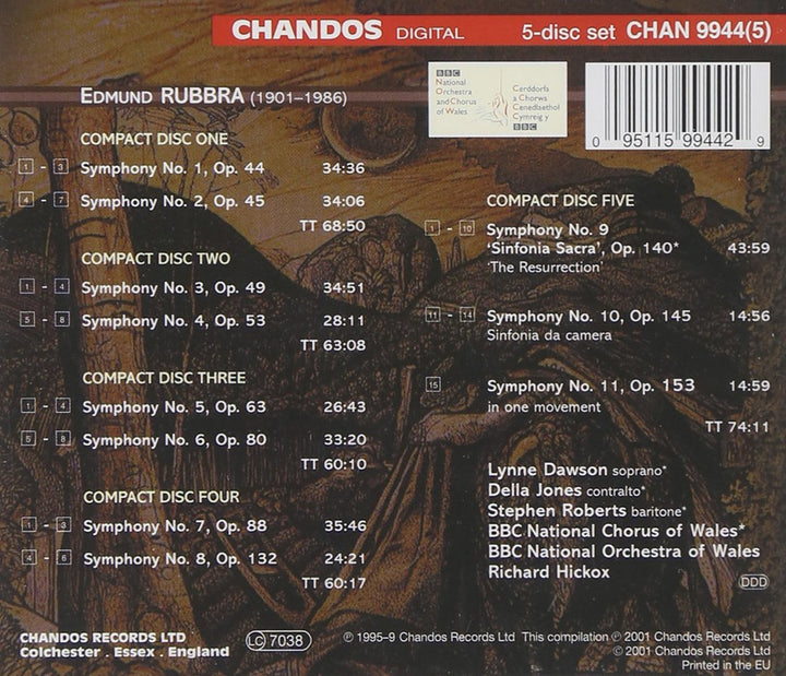 Rubbra: Sämtliche Sinfonien 1-11 (Ga), Audio-CD