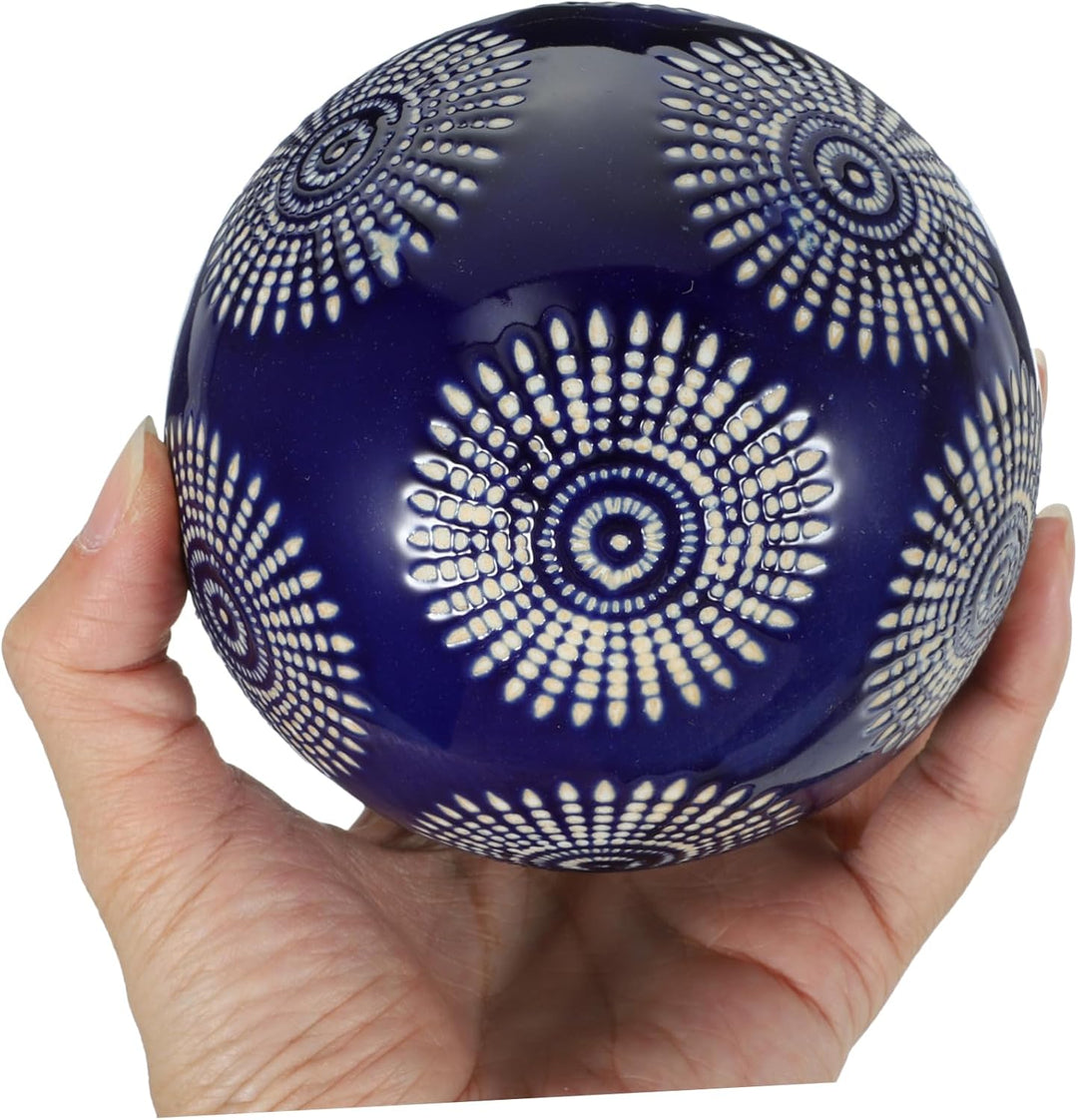 Veemoon 3Pcs Schwimmkugeln Keramik Porzellan Schwimmkugeln Teich Garten Balkon Teiche Deko Party Zub