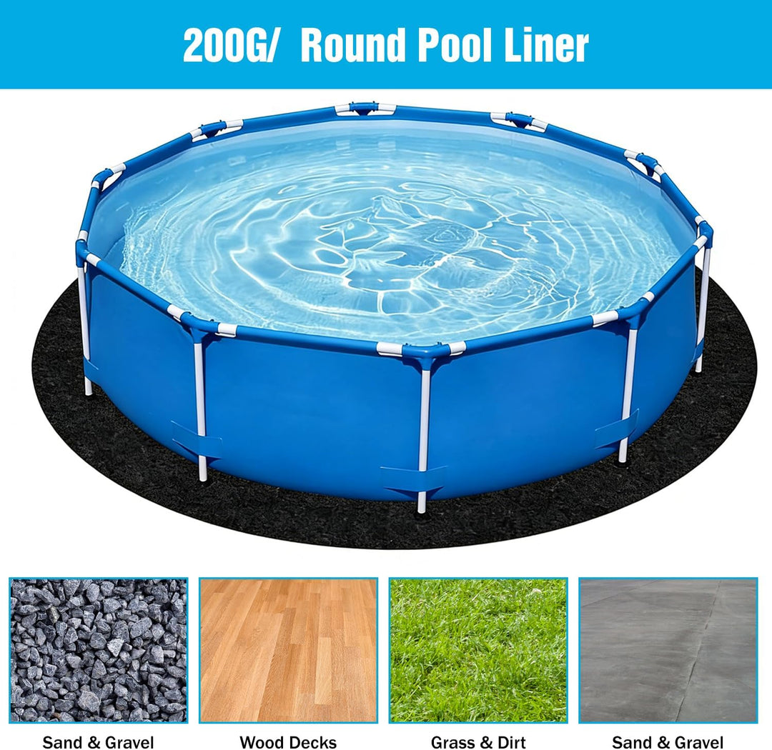 270CM Pool Bodenplane,Runden Poolmatte,Poolunterlage Bodenschutzplane Bodenmatte Poolunterlage Matte