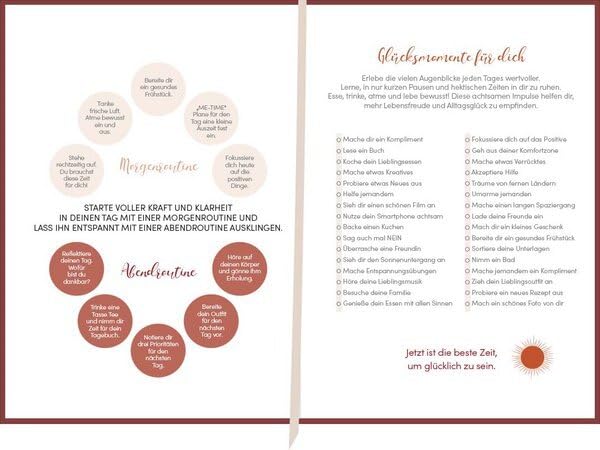 Glückstagebuch Soft Touch Red, vegan: Ausfüllbuch mit Goldveredelung und vielen Impulsen für mehr, A