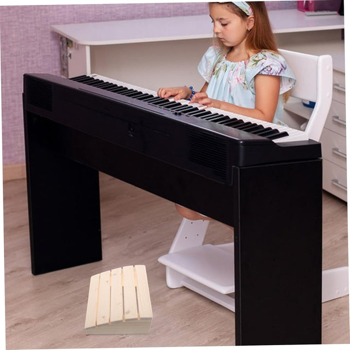 TOYANDONA Klavierhocker Aus Holz Für Junge Mädchen Ergonomische Fussstütze Für Schreibtisch Anfänger