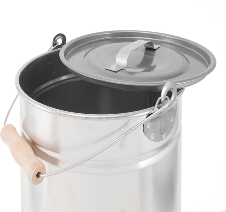 Eurotherm 620094 Kamin Ascheeimer verzinkt mit Deckel, 14 Liter